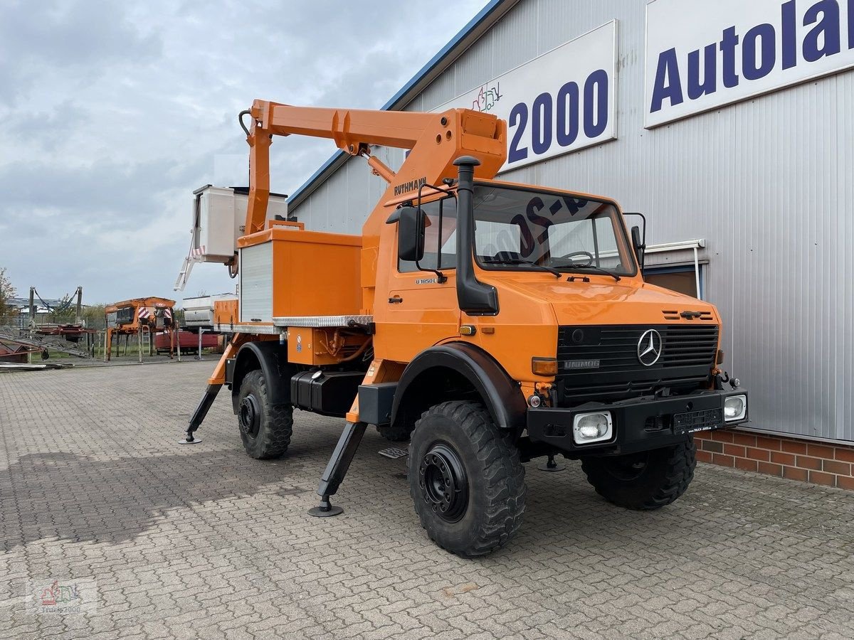 Unimog du type Mercedes-Benz Unimog U1850 L 4x4 Ruthmann Steiger 17m seitl.12m 1.Hd, Gebrauchtmaschine en Sottrum (Photo 14)