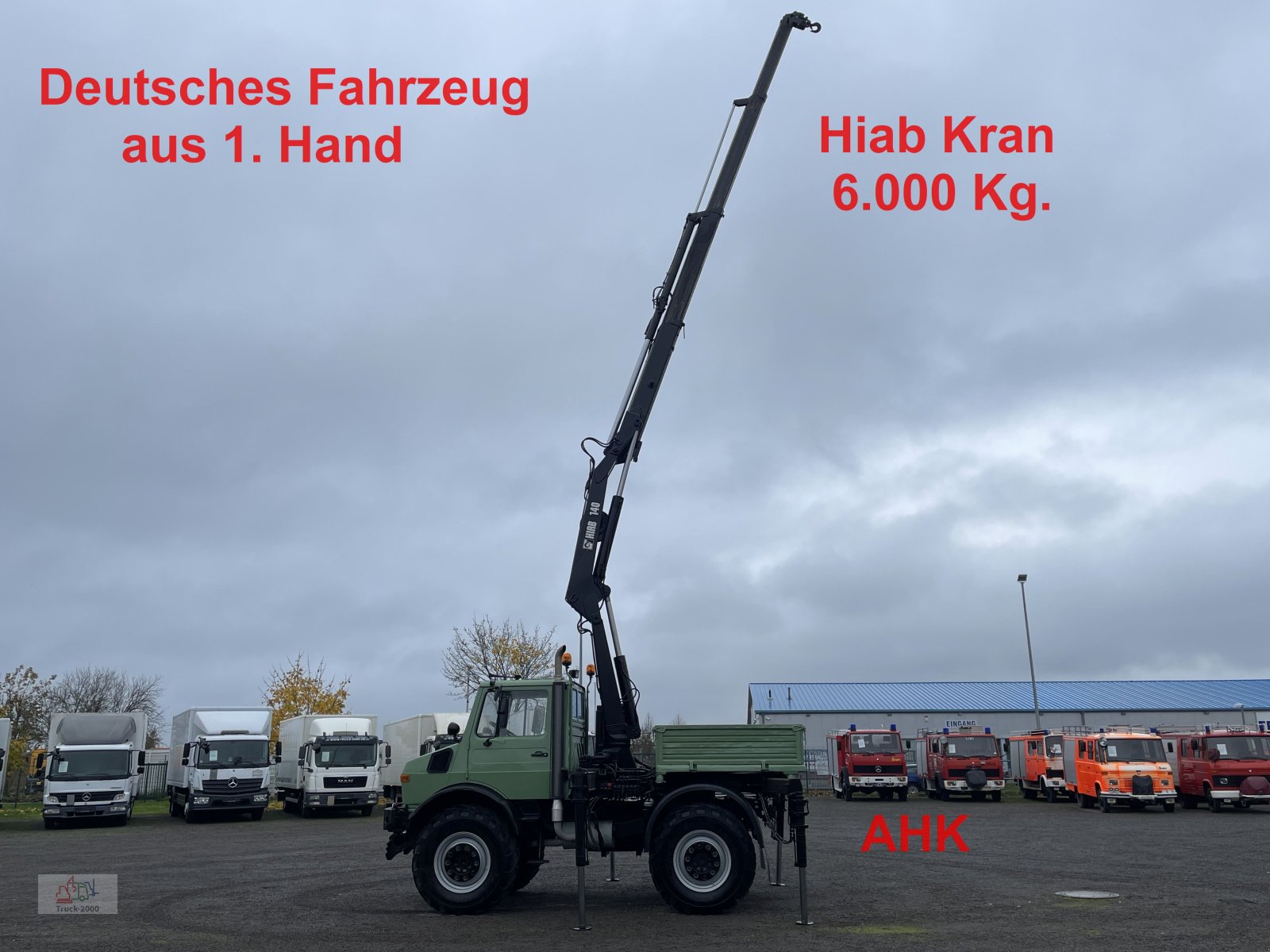 Unimog типа Mercedes-Benz Unimog U437 4x4 mit Hiab Kran + Zapfwelle + AHK 29 t., Gebrauchtmaschine в Sottrum (Фотография 1)