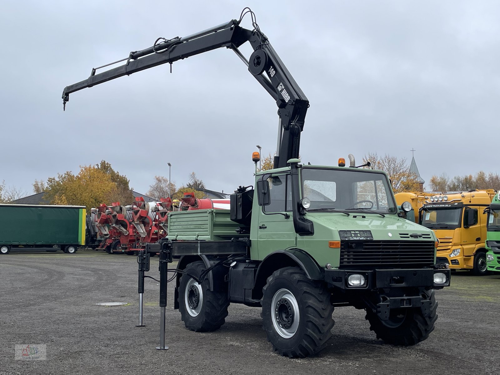 Unimog typu Mercedes-Benz Unimog U437 4x4 mit Hiab Kran + Zapfwelle + AHK 29 t., Gebrauchtmaschine v Sottrum (Obrázok 3)