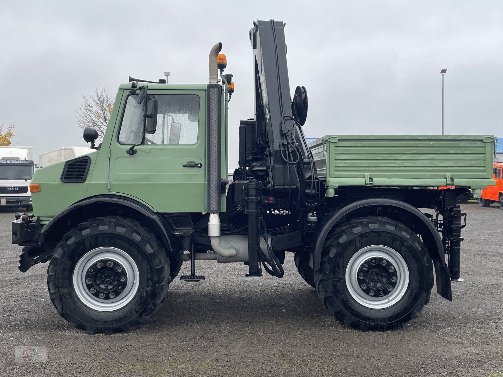 Unimog typu Mercedes-Benz Unimog U437 4x4 mit Hiab Kran + Zapfwelle + AHK 29 t., Gebrauchtmaschine v Sottrum (Obrázok 7)