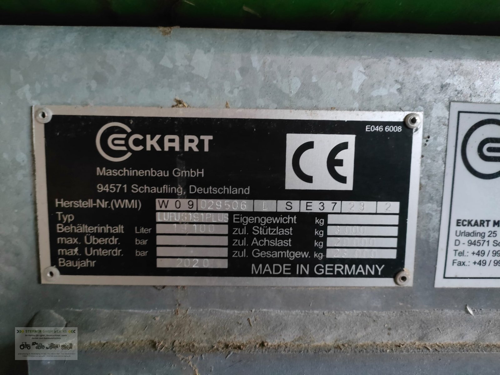 Vakuumfass del tipo Eckart Lupus 191+, Gebrauchtmaschine en Eging am See (Imagen 5)