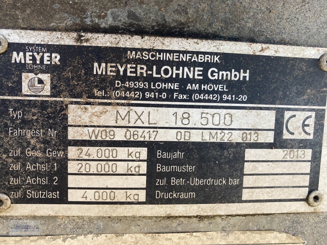 Vakuumfass типа Meyer-Lohne MXL 18.500 L, Gebrauchtmaschine в Kunde (Фотография 11)