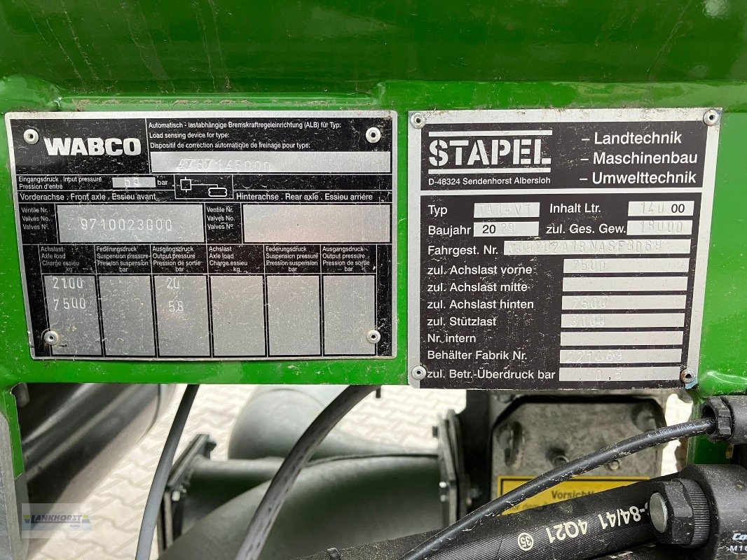 Vakuumfass типа Stapel VT 14.000 LTR. Tandem, Neumaschine в Berne (Фотография 11)