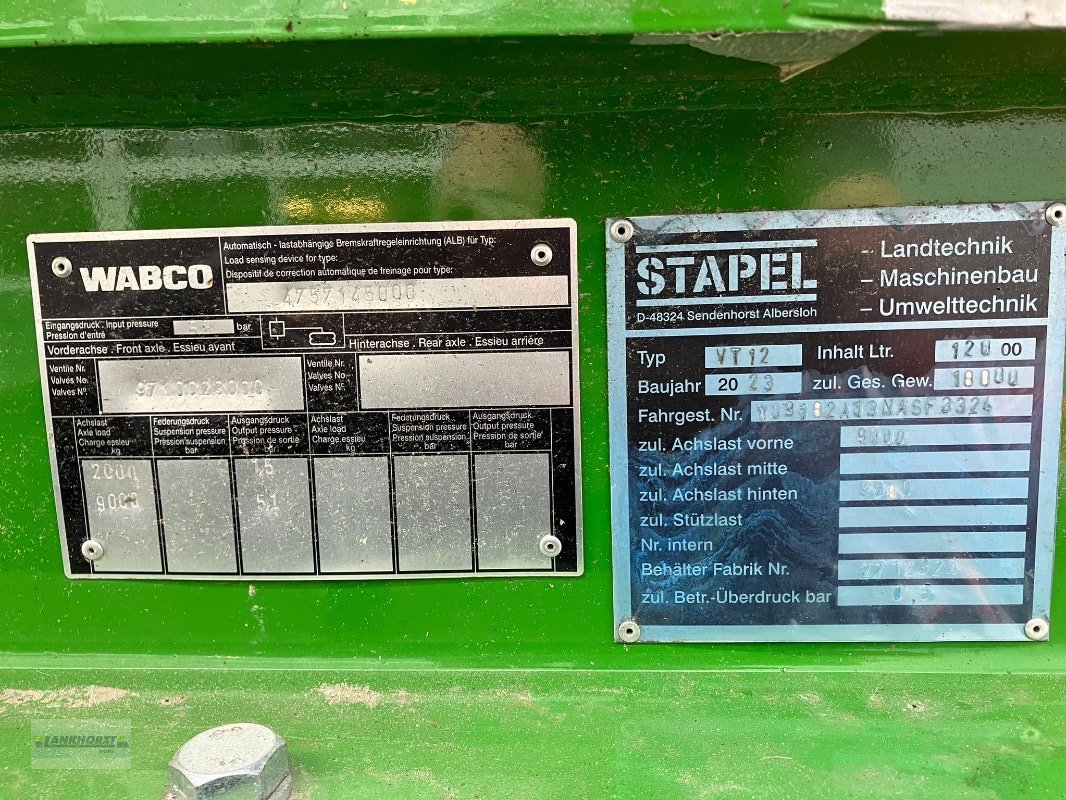 Vakuumfass typu Stapel VT 14.000 LTR. Tandem, Neumaschine w Berne (Zdjęcie 13)