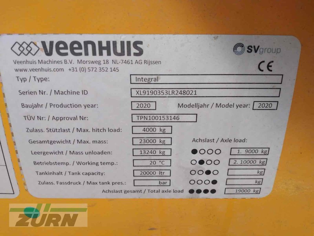 Vakuumfass типа Veenhuis Premium Integral 20000 Liter im Kundenauftrag, Gebrauchtmaschine в Emskirchen (Фотография 8)