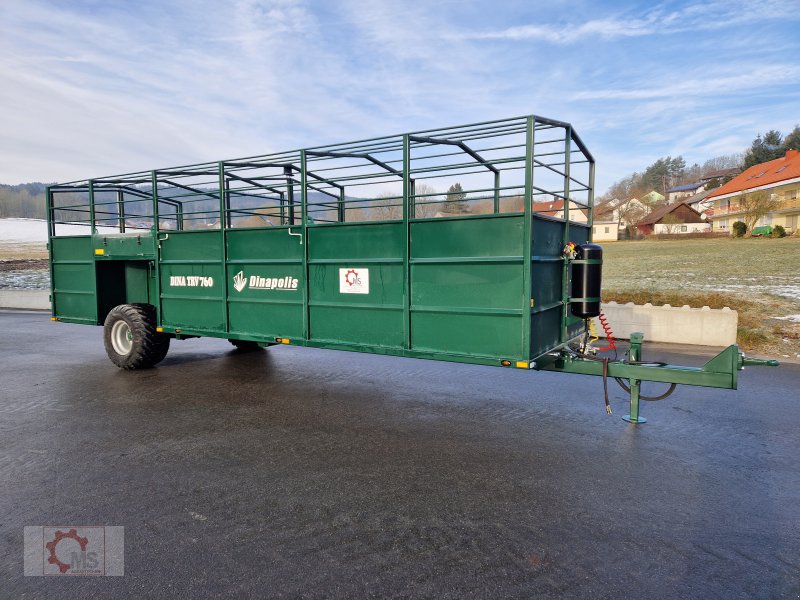 Viehanhänger типа Dinapolis TRV 760 Tiertransportwagen Druckluft Hydr. Absenkbar, Neumaschine в Tiefenbach (Фотография 1)