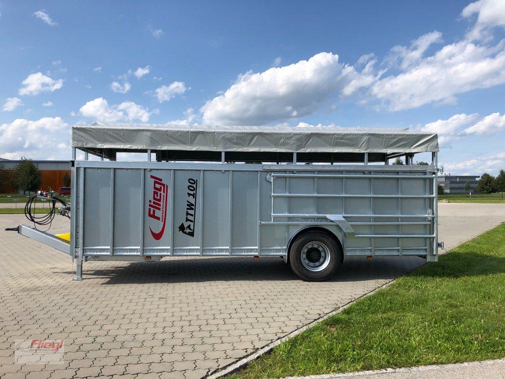 Viehanhänger of the type Fliegl TTW 100, Neumaschine in Mühldorf (Picture 2)