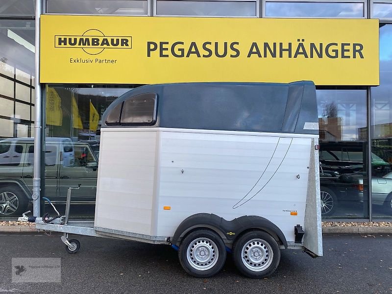 Viehanhänger Türe ait Humbaur Xanthos 2-Pferdeanhänger Alu 2,4t. 100km/h Blau, Gebrauchtmaschine içinde Gevelsberg (resim 3)