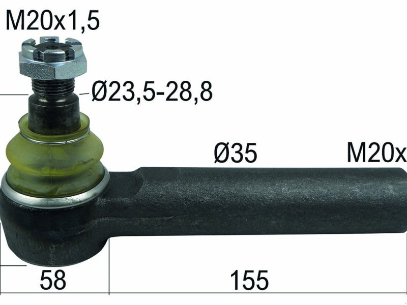 Vorderachse Türe ait FAIE Kugelgelenk Case/Steyr M22x1,5, neu içinde Regau (resim 1)