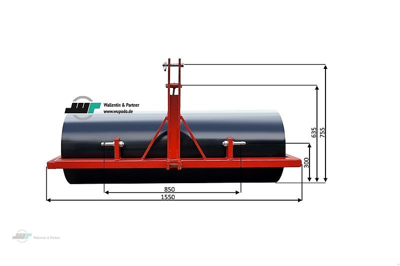 Walze del tipo Wallentin & Partner Wiesenwalze   Rasenwalze  1,40 m   ab 20   Kat. 1   Ø: 50,8 cm, Neumaschine en Wesenberg (Imagen 3)
