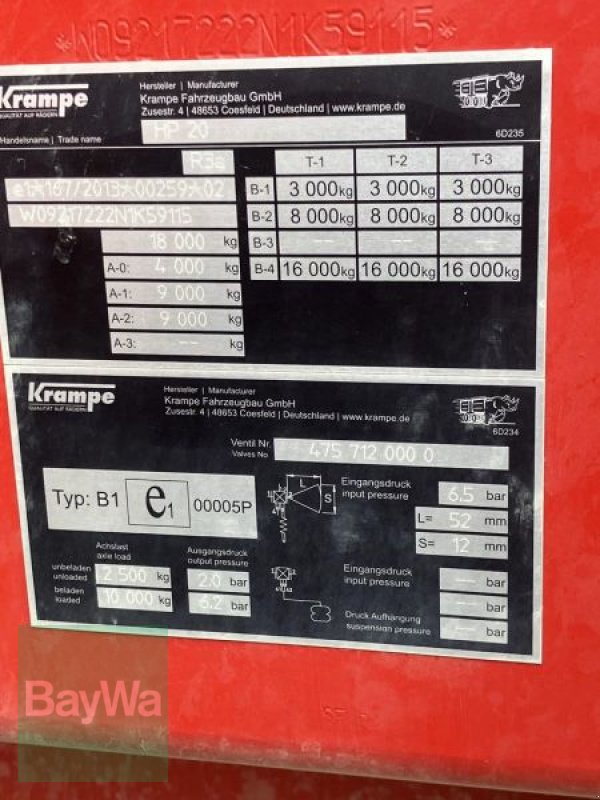 Wannenkipper typu Krampe HALFPIPE HP 20 CARRIER, Gebrauchtmaschine w Plattling (Zdjęcie 9)
