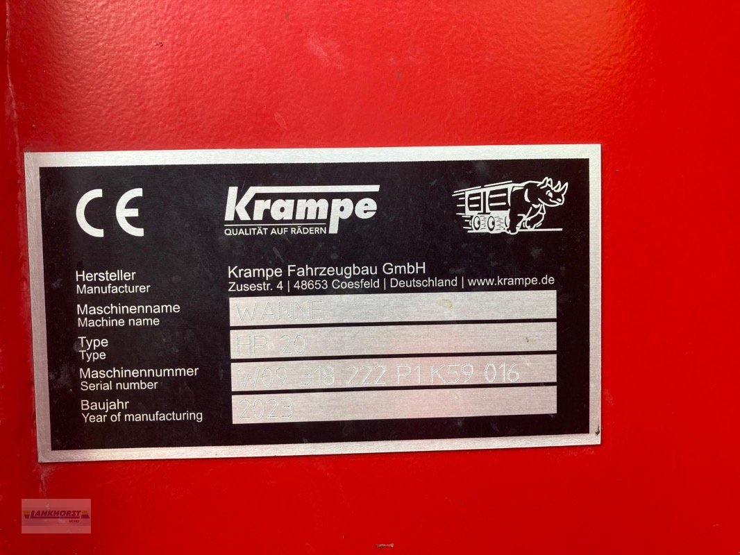 Wannenkipper del tipo Krampe HP 20 CARRIER, Neumaschine en Aurich (Imagen 17)