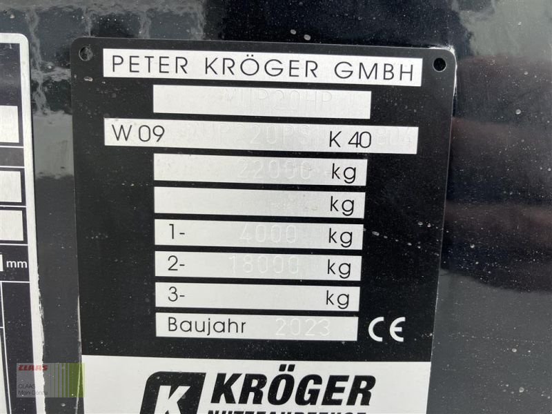 Wannenkipper Türe ait Kröger MUP 20HP, Neumaschine içinde Wassertrüdingen (resim 8)