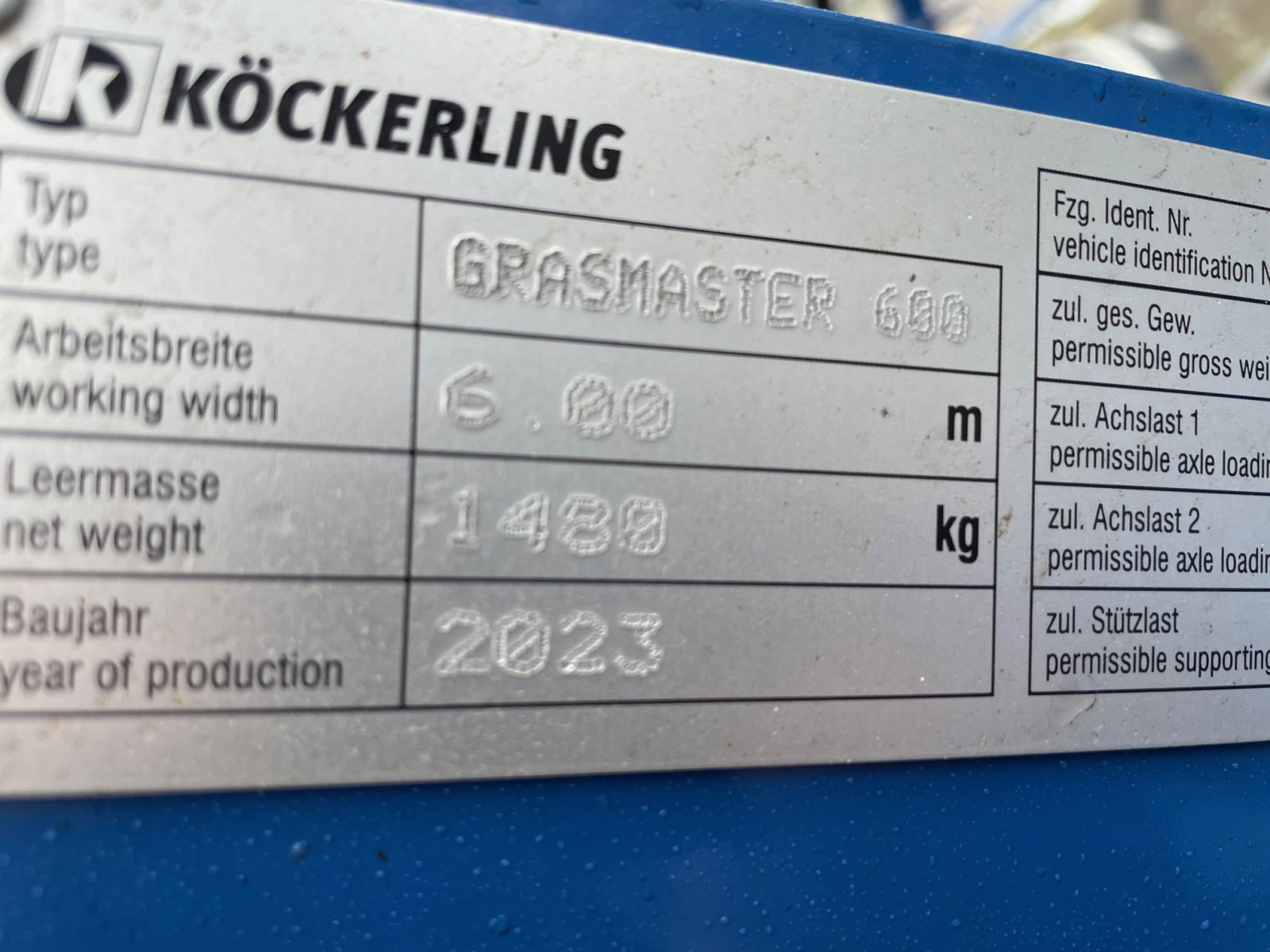 Wiesenegge typu Köckerling Grasmaster 600, Neumaschine v Ebeleben (Obrázek 4)