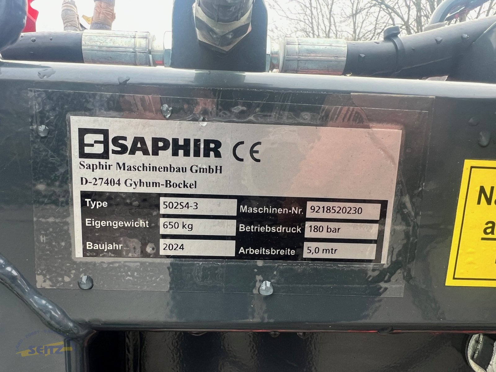 Wiesenegge του τύπου Saphir Perfekt 502 S4 Hydro, Neumaschine σε Lindenfels-Glattbach (Φωτογραφία 3)