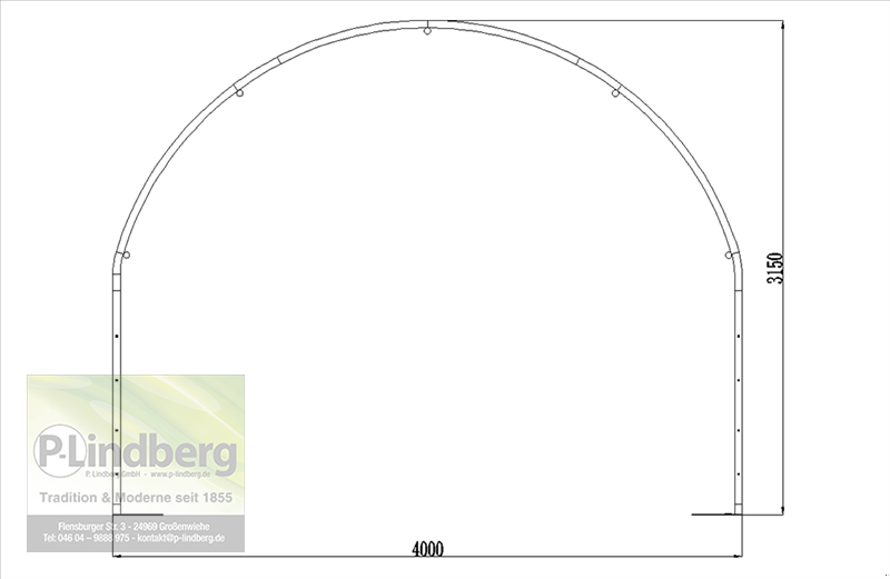 Zelthalle za tip P.Lindberg GmbH Weidezelt PVC 610 g/m² Unterstand 4 x 4 x 3,15 m, Neumaschine u Großenwiehe (Slika 5)