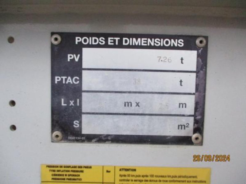 Zubringerfaß del tipo Fruehauf INTENSIVE 3essieux, Gebrauchtmaschine en Bourron Marlotte (Imagen 7)