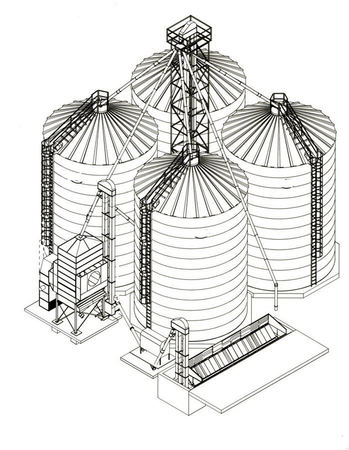 Silo типа Conpexim Trichtersilo 4,615 m Durchmesser, Neumaschine в Apetlon (Фотография 3)