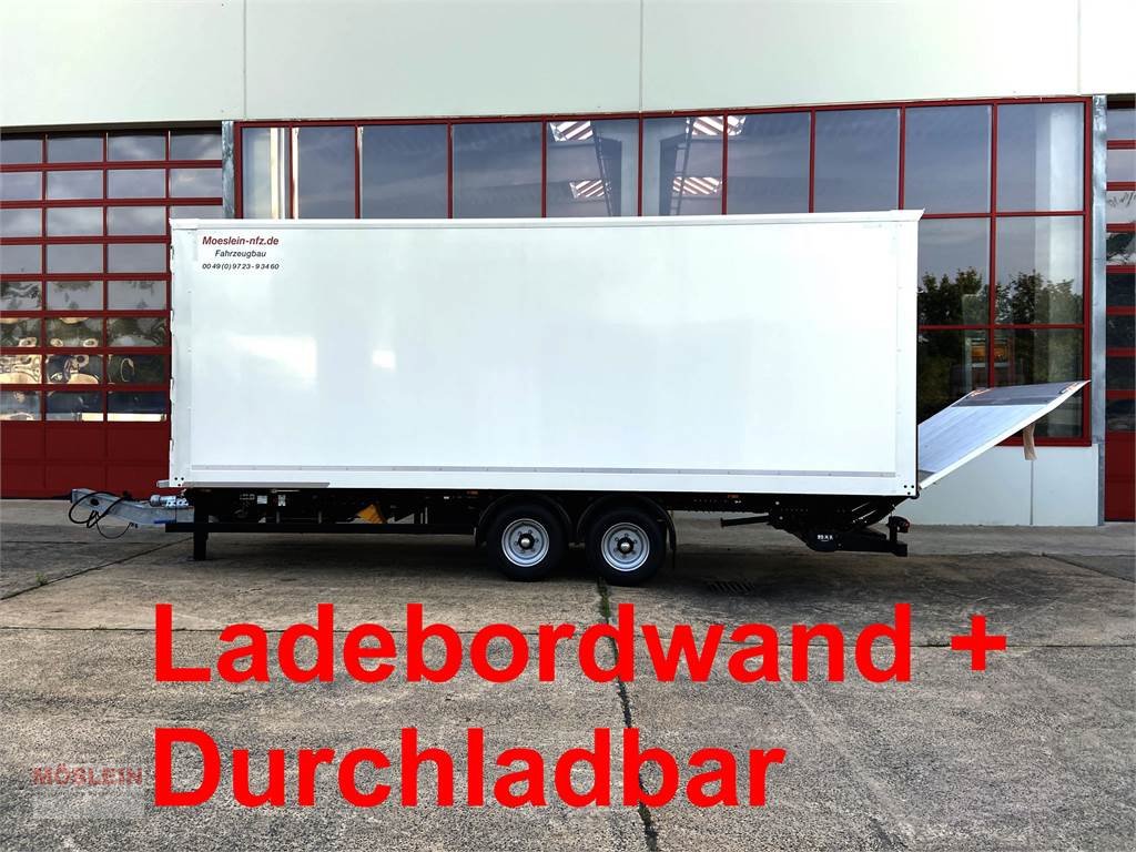 Anhänger Türe ait Möslein TK0105D-L Weiß Tandem Koffer, Ladebordwand 1,5 t, Gebrauchtmaschine içinde Schwebheim (resim 1)