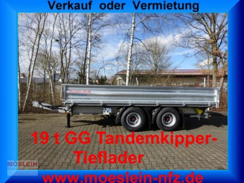 Anhänger del tipo Möslein TTD 19 19 t Tandem- 3 Seiten- Kipper Tieflader--, Gebrauchtmaschine en Schwebheim (Imagen 1)