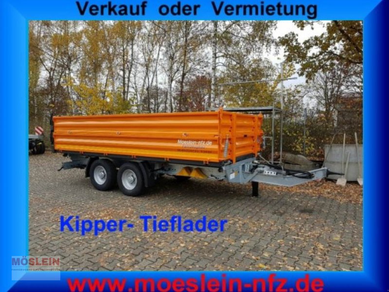 Anhänger del tipo Möslein TTD11- BA Orange neuer Tandem 3- Seitenkipper Tie, Gebrauchtmaschine In Schwebheim (Immagine 1)