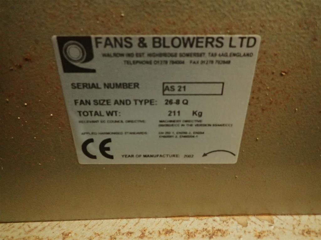 Sonstige Getreidelagertechnik tip Sonstige Fans og Blowers LTD Højtryk blæser 18,5 KW, Gebrauchtmaschine in Egtved (Poză 4)