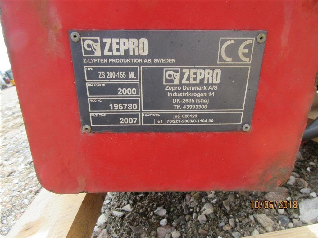 Sonstiges Türe ait Sonstige Zeoro 2000 kg lift, Gebrauchtmaschine içinde Høng (resim 7)
