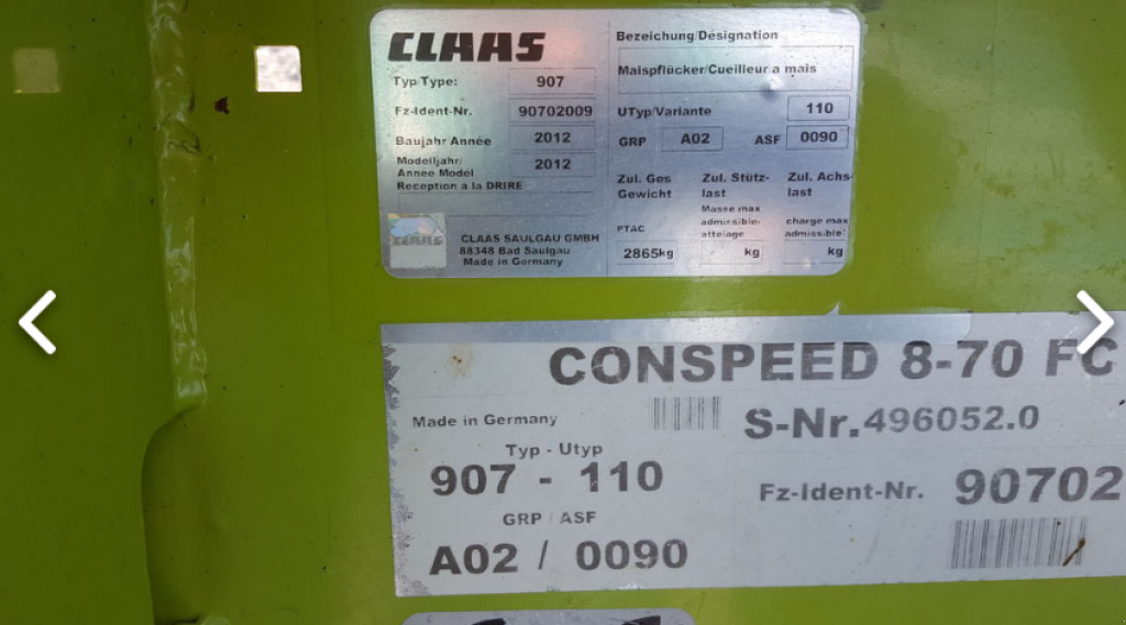 Maispflückvorsatz del tipo CLAAS Conspeed 8-70 FC,  en Біла Церква (Imagen 2)