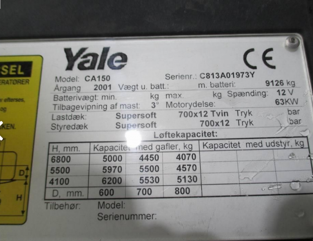 Gabelstapler типа Yale GLP70CA,  в Київ (Фотография 4)