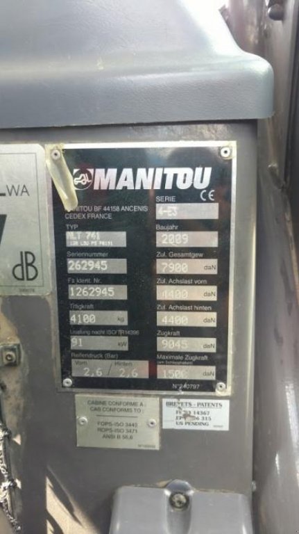 Teleskopstapler του τύπου Manitou MLT 741, Neumaschine σε Не обрано (Φωτογραφία 9)