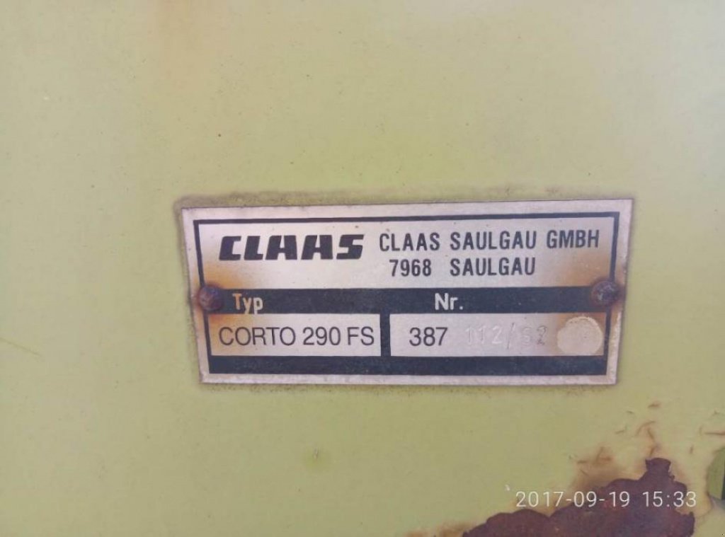 Sichelmäher του τύπου CLAAS Corto 290 F,  σε Краснопілля (Φωτογραφία 2)