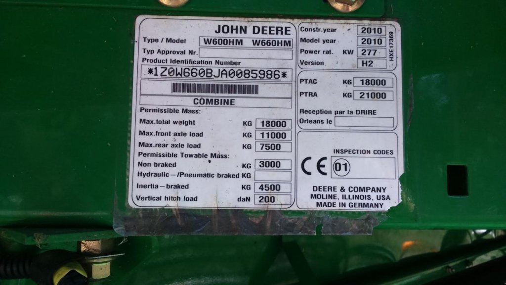 Oldtimer-Mähdrescher Türe ait John Deere W660, Neumaschine içinde Подворки (resim 7)