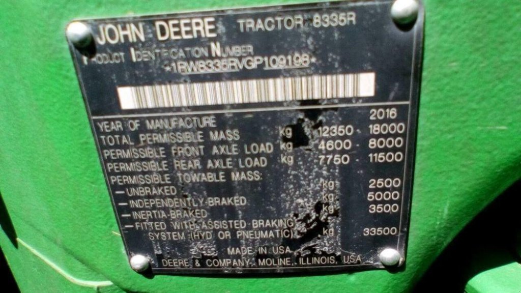 Oldtimer-Traktor του τύπου John Deere 8335R, Neumaschine σε Одеса (Φωτογραφία 4)