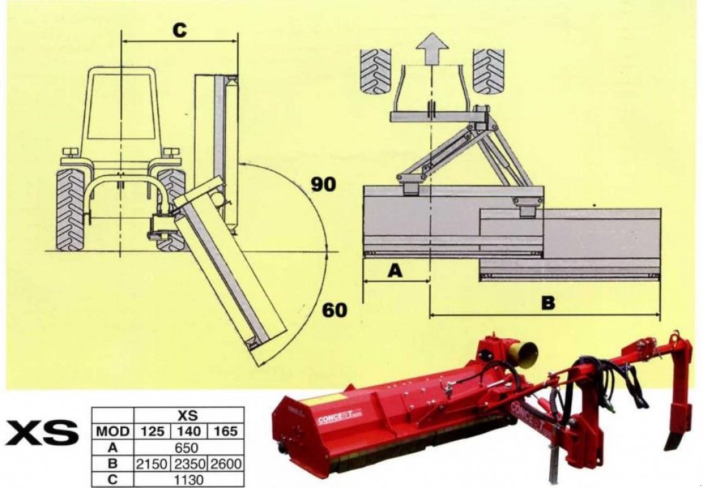 Sonstiges del tipo Perugini XS 165 Svingbar Slagleklipper, Gebrauchtmaschine en Ringkøbing (Imagen 5)