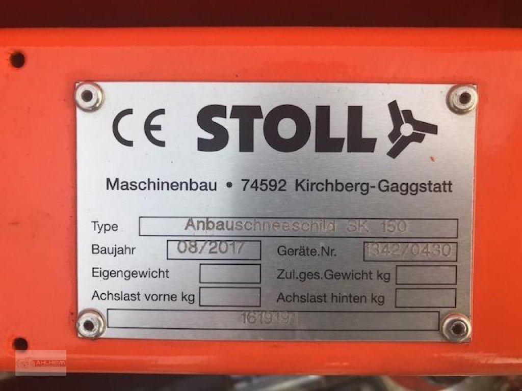 Schneeräumschild typu Stoll SK 150 WIE NEU, Gebrauchtmaschine v Bensheim - Schwanheim (Obrázek 4)