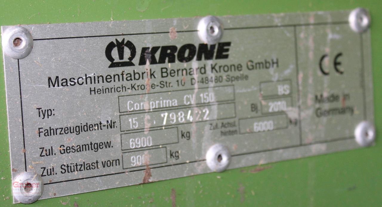 Rundballenpresse του τύπου Krone Comprima CV 150 XC, Gebrauchtmaschine σε Leipzig OT Engelsdorf (Φωτογραφία 4)