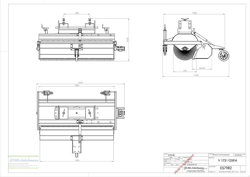 Kehrmaschine del tipo EURO-Jabelmann Kehrmaschinen, NEU, Breiten 1500 - 2500 mm, eigene Herstellung, für Schlepper + Stapler, Neumaschine In Itterbeck (Immagine 21)