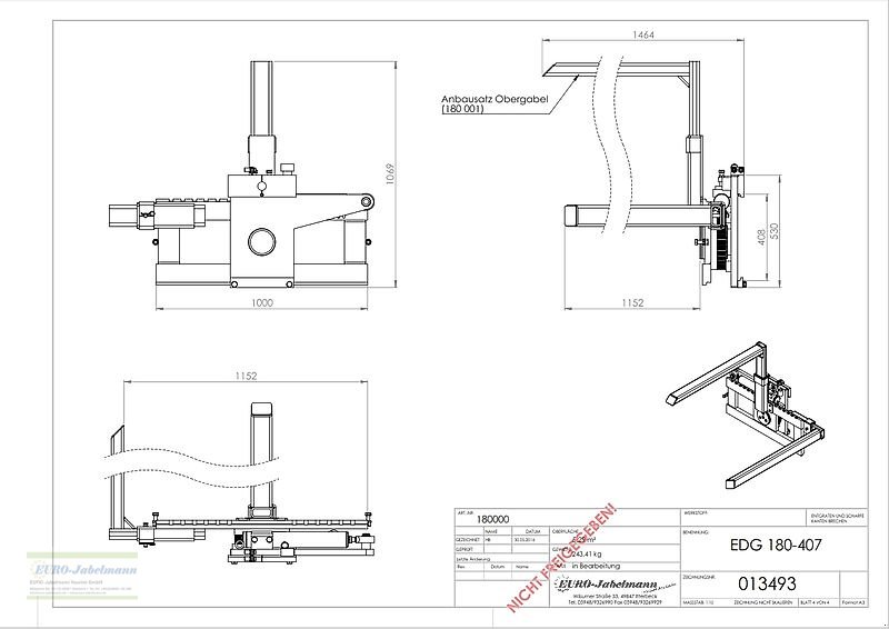 Sonstige Kartoffeltechnik of the type EURO-Jabelmann Kistendrehgerät EDG 180-407, FEM II, für Stapler, NEU, eigene Herstellung, Neumaschine in Itterbeck (Picture 23)