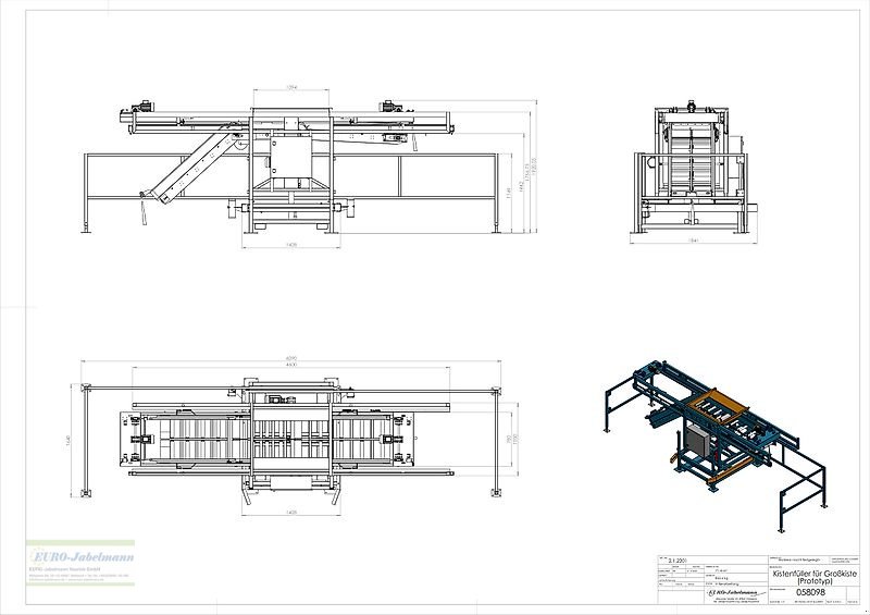 Lagertechnik Türe ait EURO-Jabelmann Kistenfüllgerät KFG 650-2 für Großkisten, NEU, Neumaschine içinde Itterbeck (resim 8)