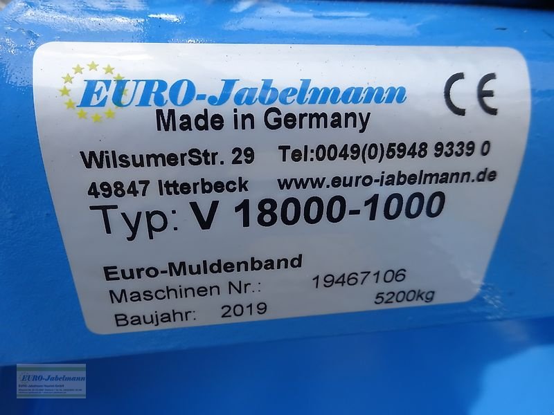 Lagertechnik typu EURO-Jabelmann Förderband Muldenband V 18000-1000, 18 m, NEU, Kundenwunsch, Neumaschine v Itterbeck (Obrázok 20)