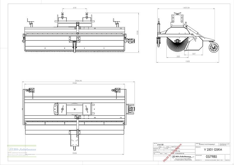 Kehrmaschine от тип EURO-Jabelmann Kehrmaschine, Staplerkehrmaschine V 2501 GSKM, 2,50 m NEU, Neumaschine в Itterbeck (Снимка 5)