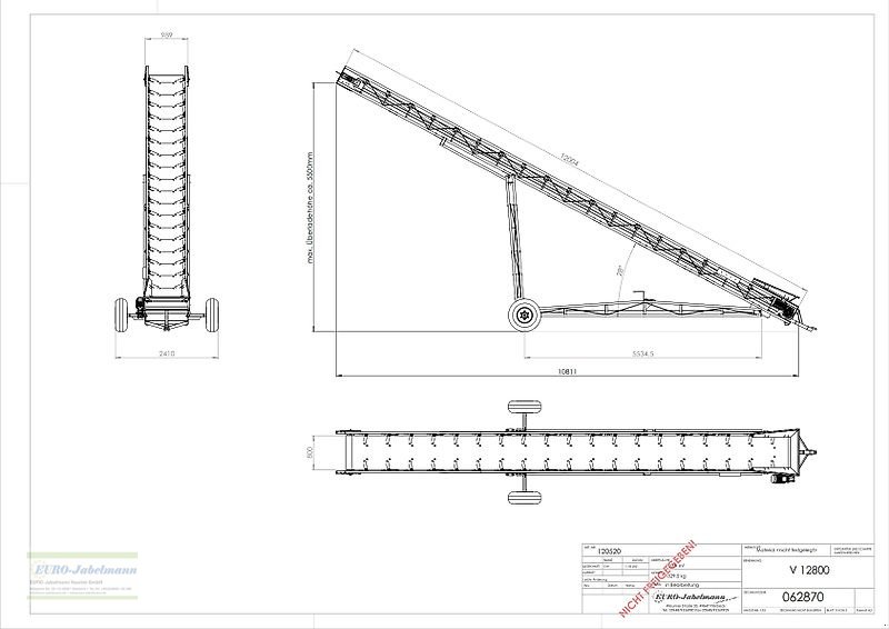 Lagertechnik Türe ait EURO-Jabelmann Förderband, EURO-Band V12650 K, mit Knick, 12  m, NEU, sofort ab Lager, Neumaschine içinde Itterbeck (resim 29)