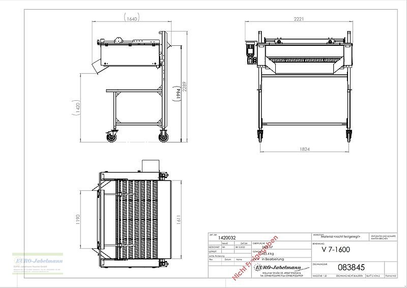 Lagertechnik Türe ait EURO-Jabelmann Spiralwalzenenterder 1600 mm breit, NEU, Neumaschine içinde Itterbeck (resim 9)