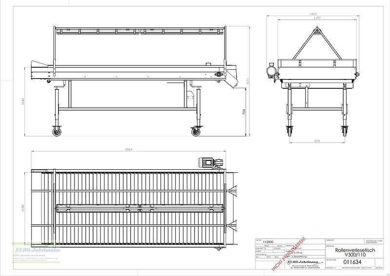 Lagertechnik del tipo EURO-Jabelmann Rollenverlesetisch V 300/110, Stehmodell, NEU, Neumaschine en Itterbeck (Imagen 8)